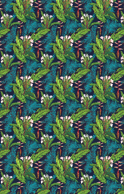 Verduisterend rolgordijn voor raam in de uitvoering Exotische planten