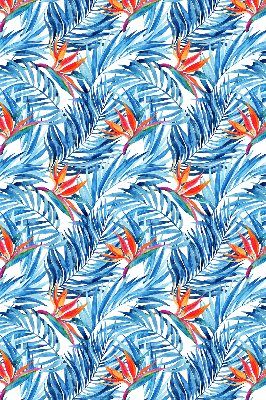 Verduisterend rolgordijn voor balkondeur in blauwe bladeren
