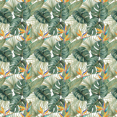 Verduisterend binnengordijn met tropische plantenprint