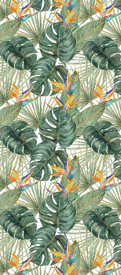 Verduisterend binnengordijn met tropische plantenprint