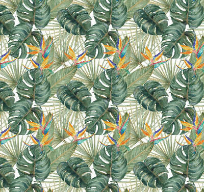 Verduisterend binnengordijn met tropische plantenprint