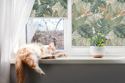 Verduisterend binnengordijn met tropische plantenprint