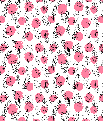 Verduisterend rolgordijn voor raam met veren- en roze stippenprint