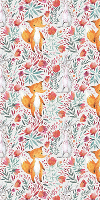 Verduisterend stoffen rolgordijn met print van dieren en planten