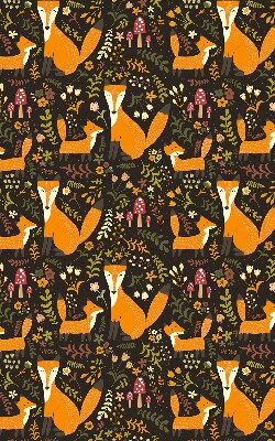 Verduisterend rolgordijn voor raam met vossen- en plantenprint