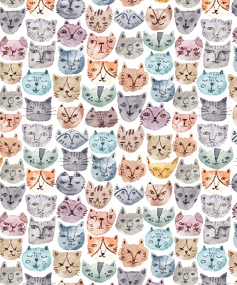 Verduisterend raamrolgordijn voor binnen met kleurrijke kattengezichten
