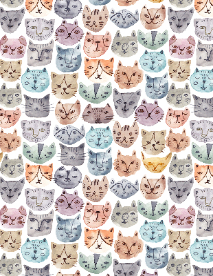 Verduisterend raamrolgordijn voor binnen met kleurrijke kattengezichten
