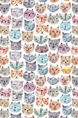Verduisterend raamrolgordijn voor binnen met kleurrijke kattengezichten