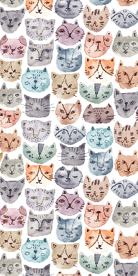 Verduisterend raamrolgordijn voor binnen met kleurrijke kattengezichten