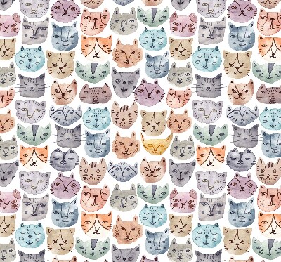 Verduisterend raamrolgordijn voor binnen met kleurrijke kattengezichten