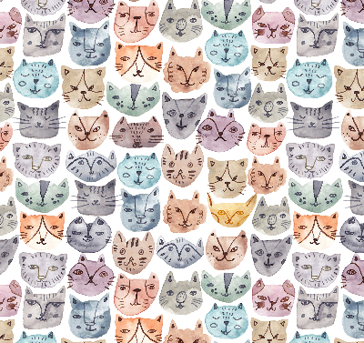 Verduisterend raamrolgordijn voor binnen met kleurrijke kattengezichten