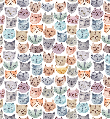 Verduisterend raamrolgordijn voor binnen met kleurrijke kattengezichten