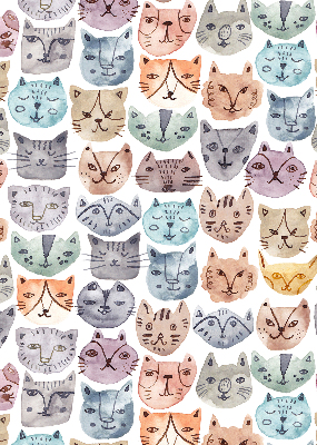 Verduisterend raamrolgordijn voor binnen met kleurrijke kattengezichten