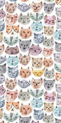 Verduisterend raamrolgordijn voor binnen met kleurrijke kattengezichten
