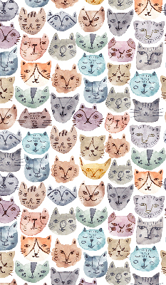 Verduisterend raamrolgordijn voor binnen met kleurrijke kattengezichten