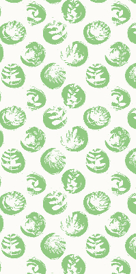 Verduisterend rolgordijn voor raam met planten weerspiegeld in groene cirkels