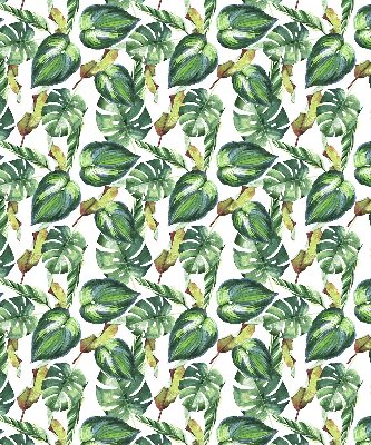 Verduisterend raamrolgordijn voor binnen met tropische plantenmotief