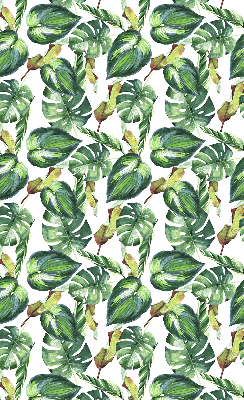 Verduisterend raamrolgordijn voor binnen met tropische plantenmotief