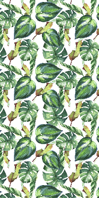 Verduisterend raamrolgordijn voor binnen met tropische plantenmotief