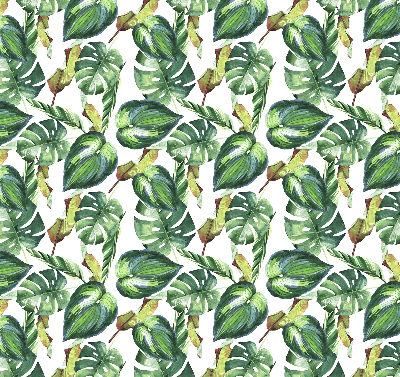 Verduisterend raamrolgordijn voor binnen met tropische plantenmotief