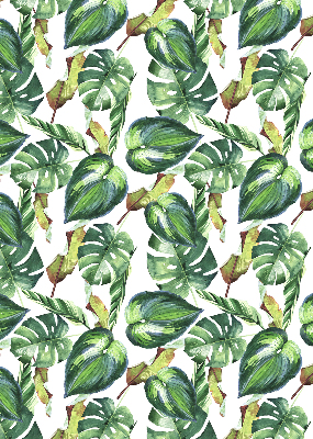 Verduisterend raamrolgordijn voor binnen met tropische plantenmotief