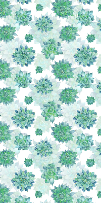 Binnenshuis verduisterend rolgordijn in groene bloemenprint