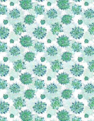 Binnenshuis verduisterend rolgordijn in groene bloemenprint