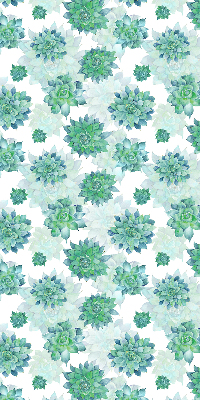 Binnenshuis verduisterend rolgordijn in groene bloemenprint