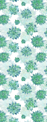 Binnenshuis verduisterend rolgordijn in groene bloemenprint