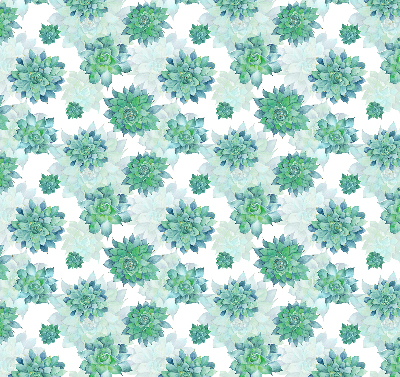Binnenshuis verduisterend rolgordijn in groene bloemenprint