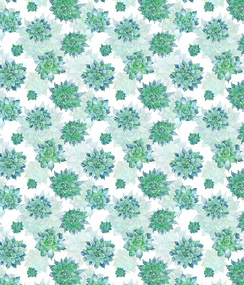 Binnenshuis verduisterend rolgordijn in groene bloemenprint