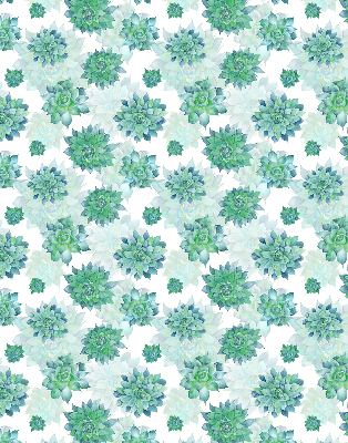 Binnenshuis verduisterend rolgordijn in groene bloemenprint
