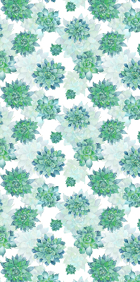 Binnenshuis verduisterend rolgordijn in groene bloemenprint