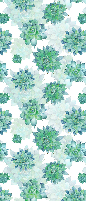 Binnenshuis verduisterend rolgordijn in groene bloemenprint