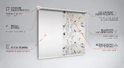 Verduisterend binnengordijn met reigerprint