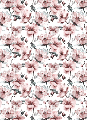 Verduisterend raamrolgordijn voor binnen in roze met bloemenprint