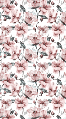 Verduisterend raamrolgordijn voor binnen in roze met bloemenprint