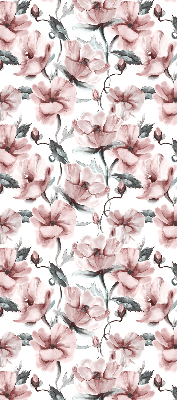 Verduisterend raamrolgordijn voor binnen in roze met bloemenprint