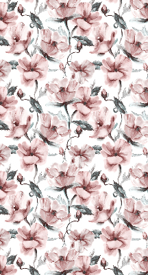 Verduisterend raamrolgordijn voor binnen in roze met bloemenprint