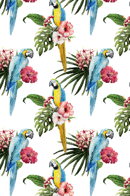 Verduisterend stoffen rolgordijn met papegaai op bloemen