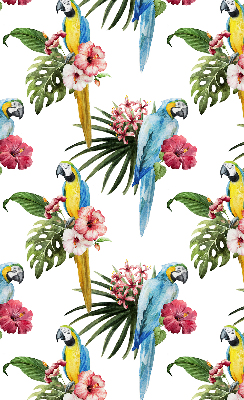 Verduisterend stoffen rolgordijn met papegaai op bloemen