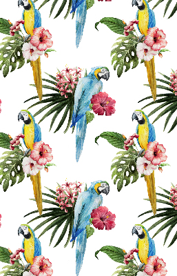 Verduisterend stoffen rolgordijn met papegaai op bloemen