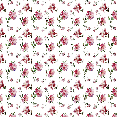 Verduisterend rolgordijn voor balkondeur in roze bloemmotief