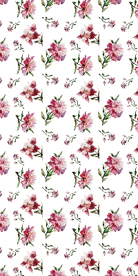 Verduisterend rolgordijn voor balkondeur in roze bloemmotief