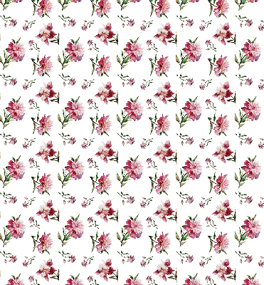 Verduisterend rolgordijn voor balkondeur in roze bloemmotief