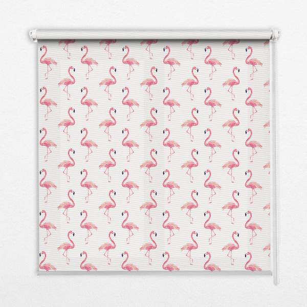 Binnenshuis verduisterend rolgordijn met print van flamingo's