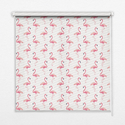 Binnenshuis verduisterend rolgordijn met print van flamingo's