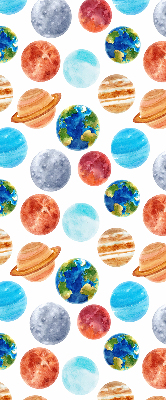 Verduisterend rolgordijn voor raam met de kleur Planeten