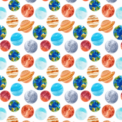 Verduisterend rolgordijn voor raam met de kleur Planeten