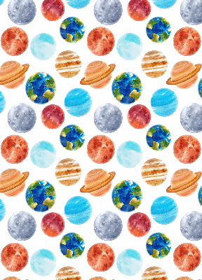 Verduisterend rolgordijn voor raam met de kleur Planeten